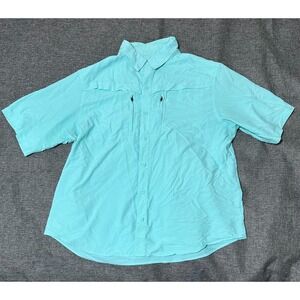 Habit Men's Size XL Light Blue Short Sleeve Shirt